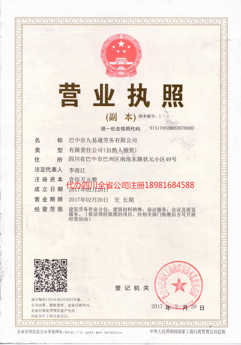 仪征仪征九易通劳务有限公司